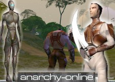 Anarchy Online - Paisaje y pesonajes. Armado por 'J de Juegos'.